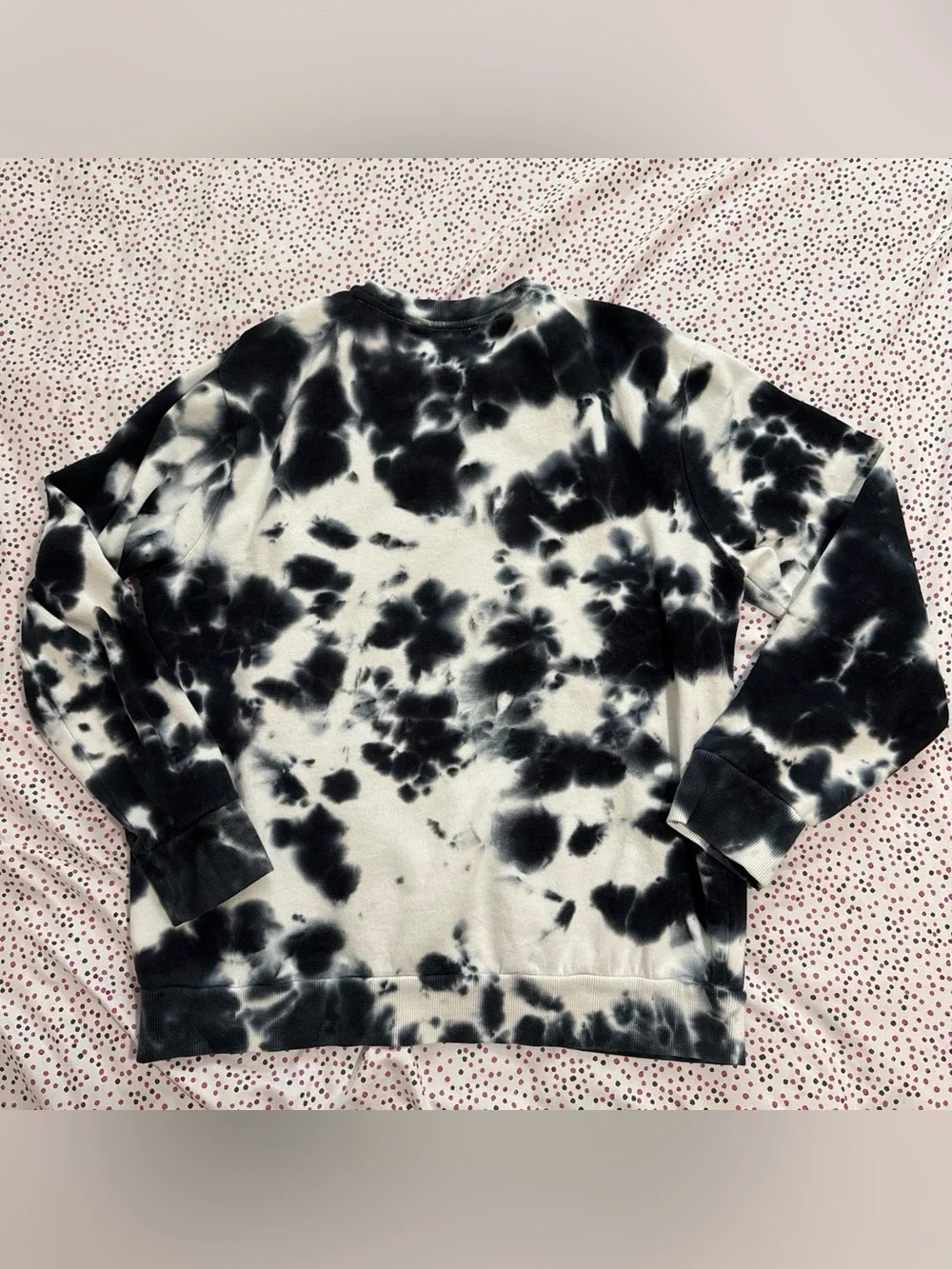 True Religion Tie-Dye Crewneck Sweatshirt in Black & White